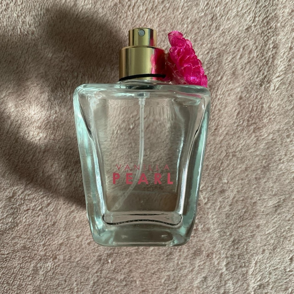 EMPTY Victoria's Secret Vanilla Pearl Perfume with Pink Accent
